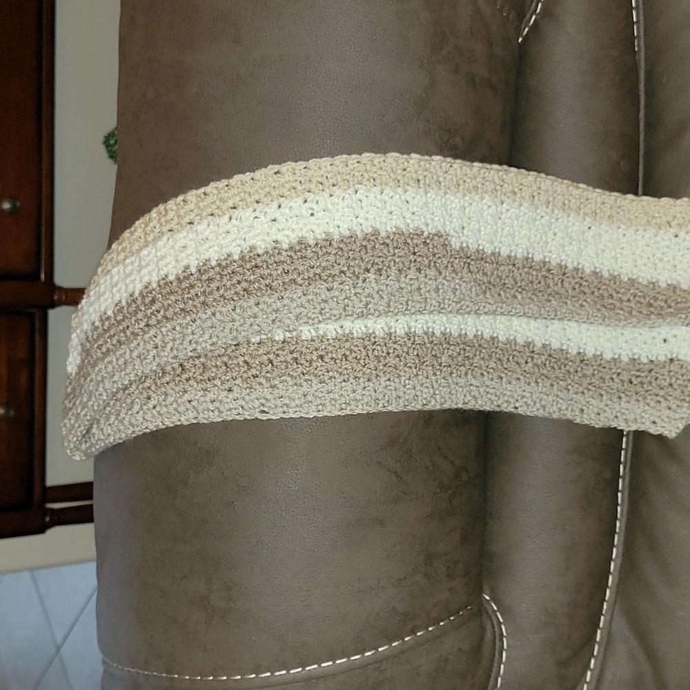Hand-Crocheted, Men's Thin Scarf
